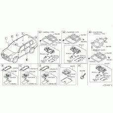 NISSAN 26447AL500 - Лампа-софит плафона салона 8W