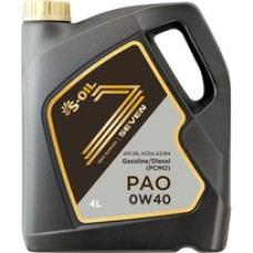 Моторное масло S-OIL SEVEN PAO 0W-40 4л