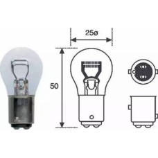 Magneti Marelli 008528100000 - лампа! (P21/5W) 12V BAY15d стоп/габарит двухнитевая\