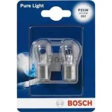 BOSCH 1 987 301 017 - Лампа автомобильная P21W 12V-21W (BA15s) Pure Light (блистер 2шт.) (Bosch)