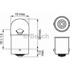 BOSCH 1 987 302 203 - Лампа накаливания, стояночные огни / габаритные фонари