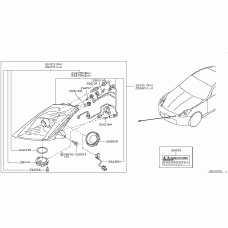 NISSAN 26297-89911 - ЛАМПА КСЕНОН, МОЩНОС (ORG)